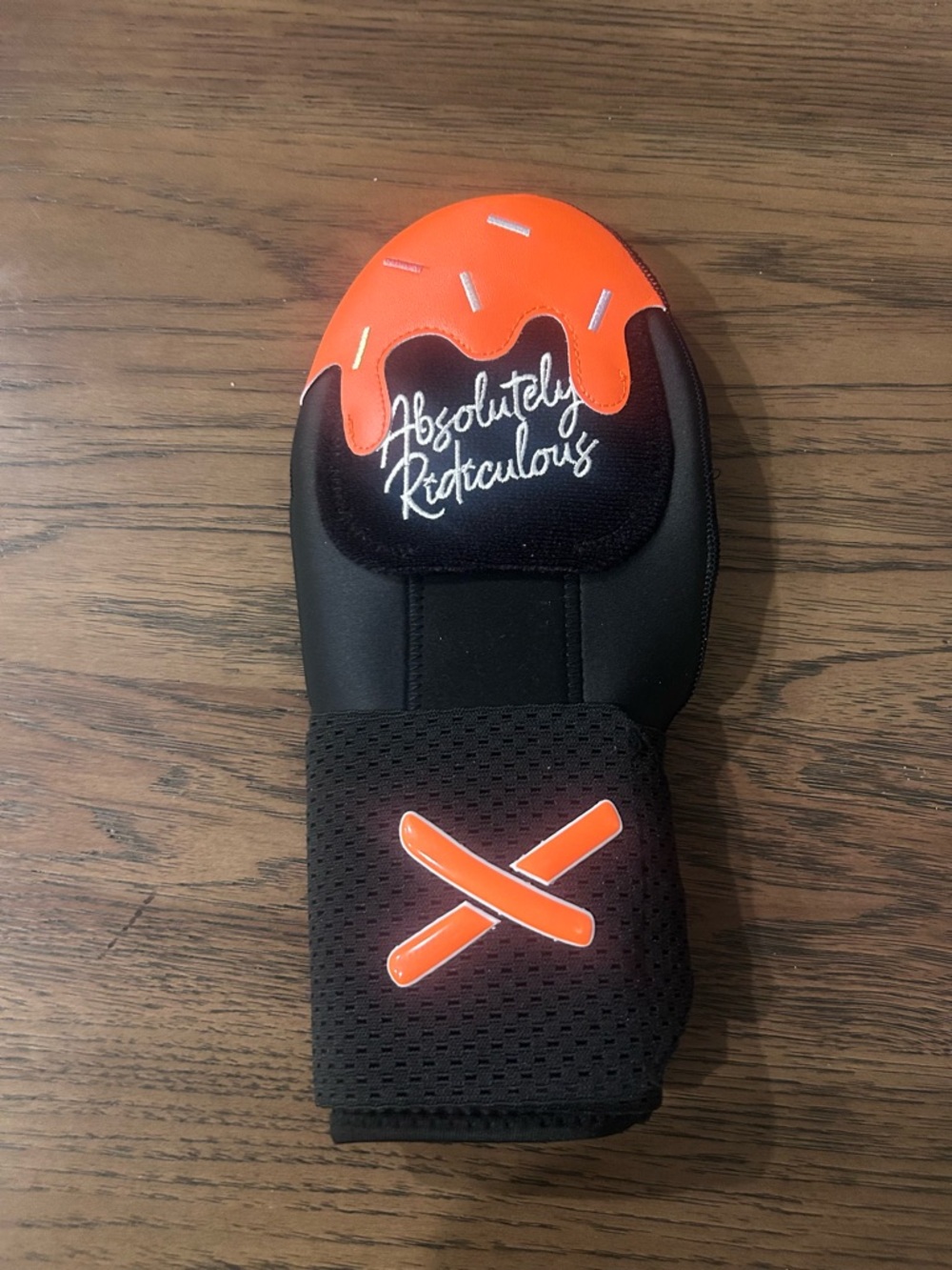 NEW Absolutely Ridiculous Sliding Mitt - Black with Orange Accents